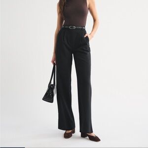 Abercrombie & Fitch Sloane Tailored Wide-Leg Dress Pants
